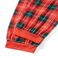 Gwiyeopda božićne pidžame za obitelj podudaranje PJS-a Set Pismo Ispis vrhova pletene hlače Loungewear