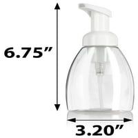 Bistra plastična boca za pjenjenje sa raspršivačem pumpe bijele pjene - 8. OZ ML
