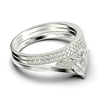 Prekrasan minimalistički 2. karatni kruški rez dijamantski moissan jedinstveni zaručni prsten, pristupačni