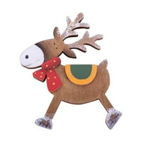Njspdjh Ball Hat Tkanini Tassel Garland Drveni jeleni privjesci za božićne ukrase drvenih stabla za