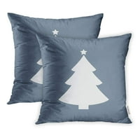 Božić Hristmas stablo ravna silueta bijeli jastučni jastučni jastuk set od 2