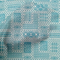 Onuone pamučna kambrska tirkizna plava tkanina Geometrijska afrička šivaća materijal za ispis tkanina