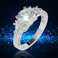 Prirodni srebrni dragi dvorski dvorski ples za brisanje mladenkinja vjenčani prsten