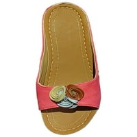Gomelly Wone Wedge Sandale Cvjetne papuče Ljeto Sandal Vintage Slides Žene Ženske cipele Pink 5.5