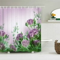 Šareni tulipan uzorak za zavjese vodootporne tkanine zavese za tuširanje Cvijeće zaslon za kuke za kupatilo
