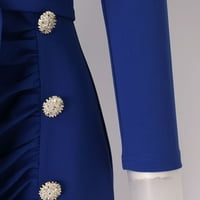 Ženski elegantni remen za struk za struk sa visokim sitnima suknja za suknje za haljinu za žene Blue XXL