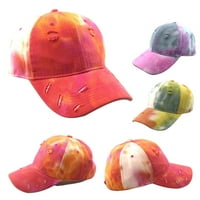 Unise gradijent boja kravata boja prozračna anti uv hat bejzbol kapa sunčana kapa bijela ljubičasta