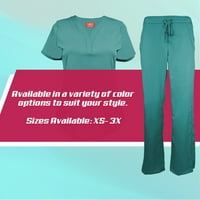 Prirodne uniforme Ženski ultra mekani pad džepa džepa za izrez i hlače 82009200N