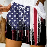 Gaecuw Patriotske ženske kratke hlače SAD Tematski odjeća Ležerne prilike sa džepovima sa džepovima