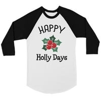 Sretan holly day cool bkwt muns bejzbol košulje za odmor