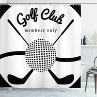 Golf tuš za tuširanje Golf klub Golf potpisao sa članovima Samo tipografija Minimalistički sportski