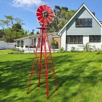 Geweyeeeeeeeeelingredni vjetrenjače za vjetrenjače Rotirajuće željezo kotlorni dekor za vanjsku barutnu bašte u dvorištu, Crvena
