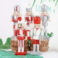 BOŽIĆNI NUTCRACKERNI ORNAMENTI, Drveni orah vojnici viseći ukrasi za božićnu drvcu FIGURE LUTPET igračke