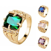 BIPLUT luksuzni muškarci Square Cubic cirkonijska rinestona prstena za prsten za vjenčanje nakit