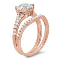 3. CT Princess Cut originalni kultivirani dijamant SI1-si G-H 18K Rose Gold Angagement Wedding Bridal