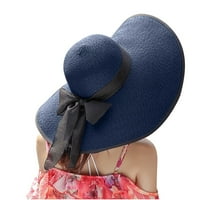 Žene Sunce Solid Boja Ljetni šešir Sklopivi valjani disketi HATS UV kape