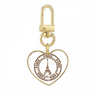 Pariz Francuska Eiffel Tower Classic Country City Gold Heart Keychain Metalni držač za ključeve