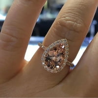 Nakit za ženske prstenove angažovanje okruglo rez Zirkoni Žene vjenčani prstenovi nakit za žene Full