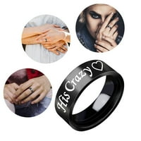 Frehsky prstenovi jednostavni titanijum čelični prsten ženski prsten crtani slatki nakit prsten za valentine dnevne poklone