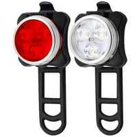 LED biciklistički set, USB punjiva za bicikl za bicikl, biciklistička lampica za bicikle, stražnju svjetlost,