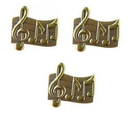 Muzičko osoblje i napomene Pins Gold, Choi ili Music Rever Pins set od 3