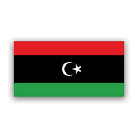 Libijski naljepnica zastava - samoljepljivi vinil - Vremenska zaštitna - izrađena u SAD - Libija Lby