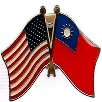 Bo of Taiwan & US Clossed zastave rever igle, tajvanski i američki dvostruki prijateljstvo Pin značke