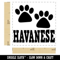 Havanez kasi za pse Ispisuje zabavni tekst samo-inkinga gumenog mastila za mastilo - crna tinta - mala