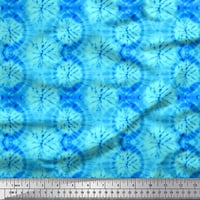 Soimoi plavi pamučni kambrični tkaninski tkanini Ombre Tie-Dye Tkanini otisci dvorišta široko