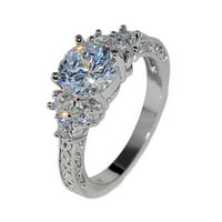Srca i strelice cirkon vjenčani nakit prsten za žene v9v4