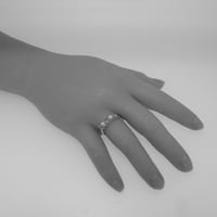 Britanci napravio 14k Rose Gold Prirodni ametist i kultivirani biserni ženski prsten - Opcije veličine