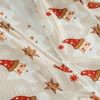 Meihuida novorođenčadi za bebe djevojke Božićne odjeće Santa Ispis Ruffled dugih rukava sa patentnim