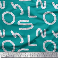 Soimoi Rayon Crepe tkanina abecede, talasi i riblje umjetničke tkanine otisci sa dvorištem širom