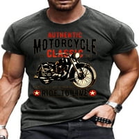 Prednjeg swwalk-a Ležerne prilike kratkog rukava za bluze s kratkim rukavima Ispis modne majice za motocikl