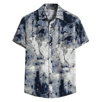 Polo košulje za muške etničke kratke rukave casual tiska havajska majica majice