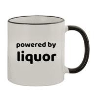 Pokreće alkohol - 11oz obojeni obruč i ručka šalica za kavu, crna