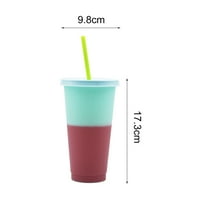 Cheers.us 720ml šalice za promjenu boje - Tumbler za višekratnu upotrebu s poklopcima i slamkama BPA