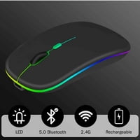 2.4GHz i Bluetooth miš, punjivi bežični LED miš za blackview BV kompatibilan je i sa TV laptop Mac iPad