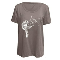 Mnjin ženski bluze i vrhovi Dreske košulje Žene Casual V izrez Majica Kratki rukav Pismo Ispis bluza