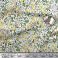 Soimoi Green Poly Georgette Tkaninski umjetnički cvjetni print Šivaći tkaninu dvorište široko