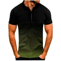 Muške polo majice moda casual sportske gradijent rever vlage Wicking polo majica zelena m