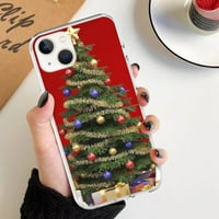 Crveno božićno stablo prozirni poklopac za iPhone Pro MA Mini XS XR 6S plus futrola za telefon