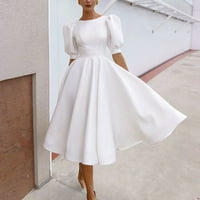 Twifer Sun Haljine za žene Ženska elegantna zabava Duga bijela haljina bez djeveruše Swing haljina