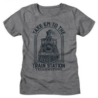 Yellowstone do željezničke stanice Graphite Heather Women majica