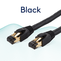 CAT Ethernet kablovska mreža Black 50ft 40Gbps - bakreni zaštićeni za zaštitu od velike brzine Cord-DIPLED