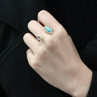 Zlatni tirkizni ženski prsten od nehrđajućeg čelika Anillo Color Oro para mujer acero inoksidable