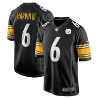 Muški Nike Pressley Harlin III Black Pittsburgh Steelers dres igre