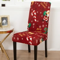 MGStore stolica pokriva rasteg udobnog dodirnog poliestera za božićne elemente uzorke uzorak klizač