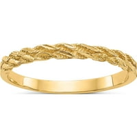 14k žuto zlatni dijamantski ručni prsten napravljen u Sjedinjenim Državama C2860