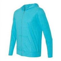 ANVIL 6759-HEATHER CARIBBEAN BLUE-XL TRI-Blend puni jakna s kapuljačom, Heather Karipske plave - ekstra